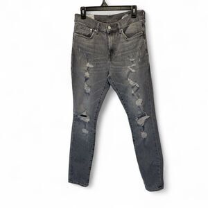 H&M Skinny Fit Coupe. Moulante Distressed Gray Jeans size 31/32